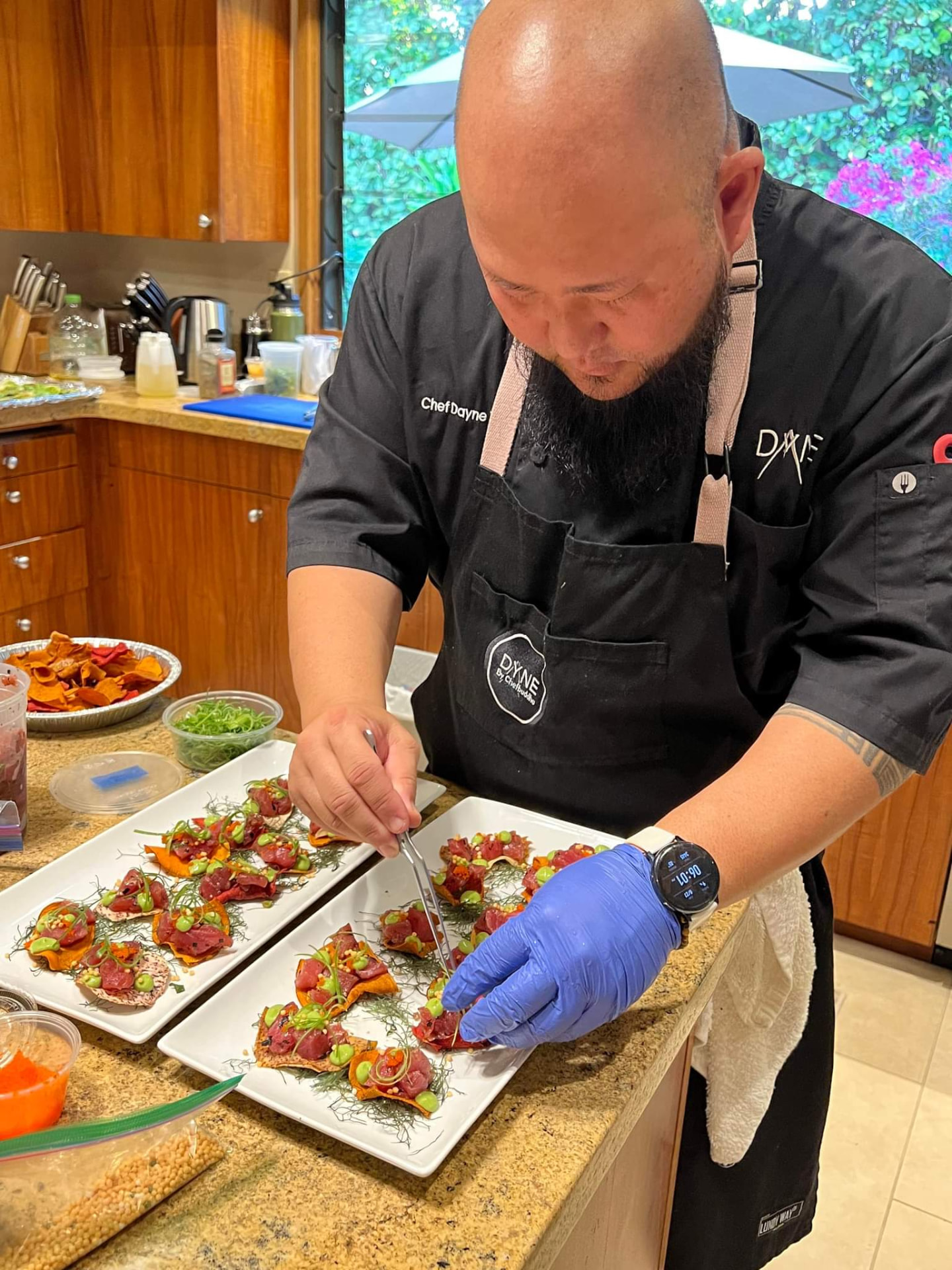 Chef Dayne Tanabe in his kitchen on Hawaiʻi Island